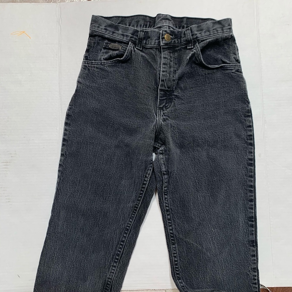 Vintage Women’s Straight High-Rise Black Wranglers - Picture 3 of 12